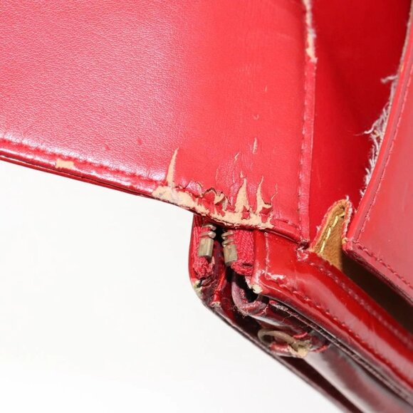 LOUIS VUITTON Monogram Vernis Motto Accessory Pouch Red M91137 LV Auth gh1058 - Picture 14 of 16